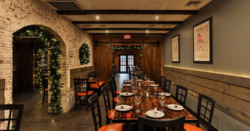 Fully set dining tables