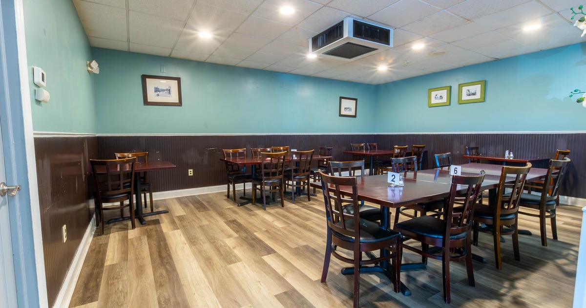 Interior seating area ready for guests