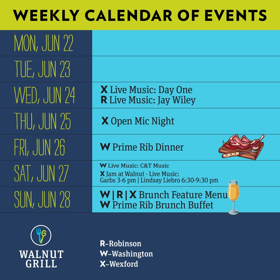 WEEKLY EVENT CALENDAR event photo