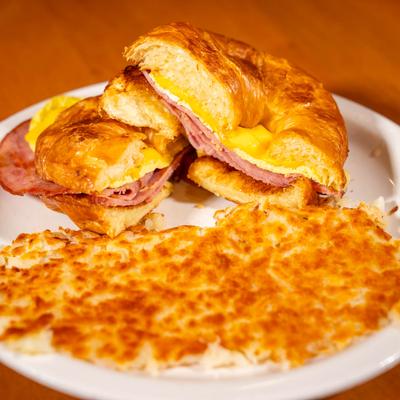 Breakfast Croissant Sandwich.