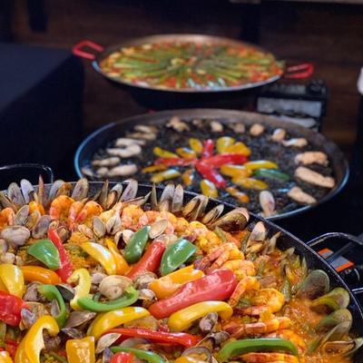Paellas - mixta, black and vegetarian.