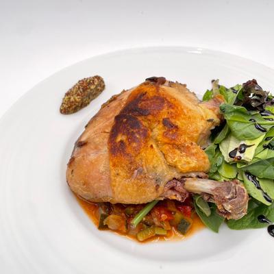 Chicken thigh confit photo