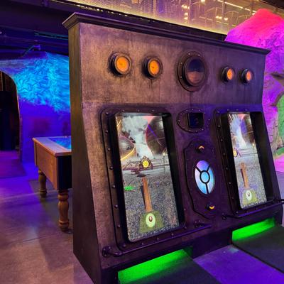 Futuristic interior design.