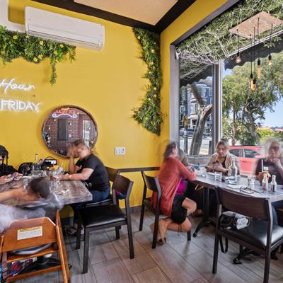 Dining area, customers dining.