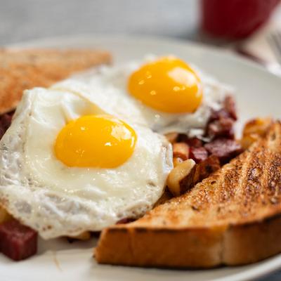 The corned beef hash.