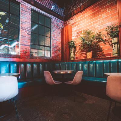 Bar area seating and tables