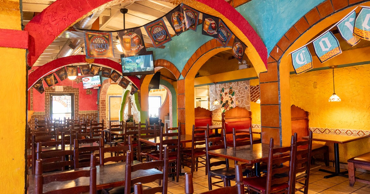 Interior, dining area, tables and chairs