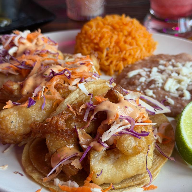 menu item 33 of 50, Beer Battered Fish Tacos