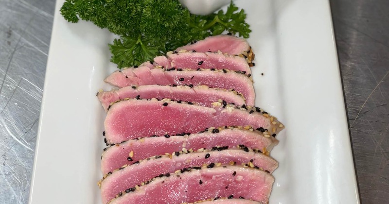 Sesame Ahi tuna, with soy sauce