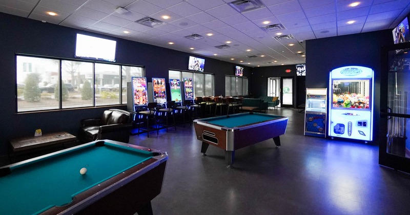 Interior, pool tables and gaming machines