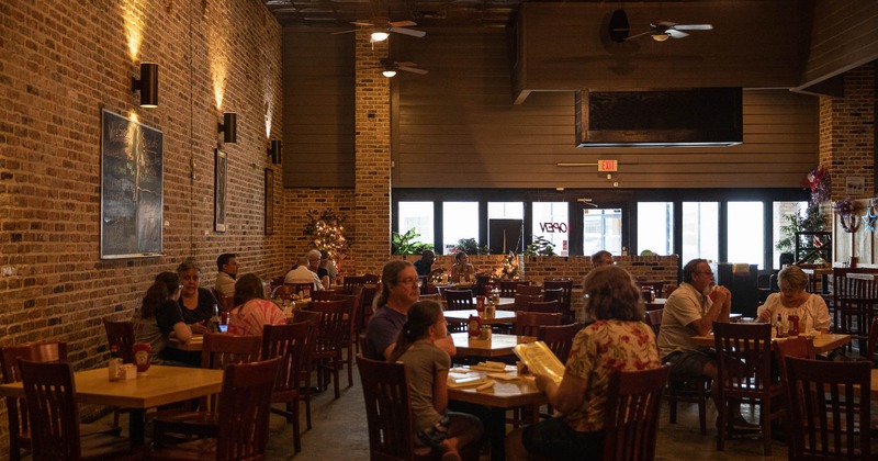 Dining area with guests