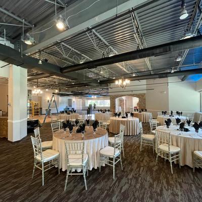 Decorated tables and chairs