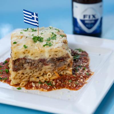 Greek lasagna with bechamel