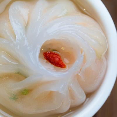Seafood dumpling in Ginseng soup.