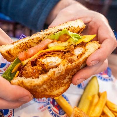 Fried chicken sandwich.