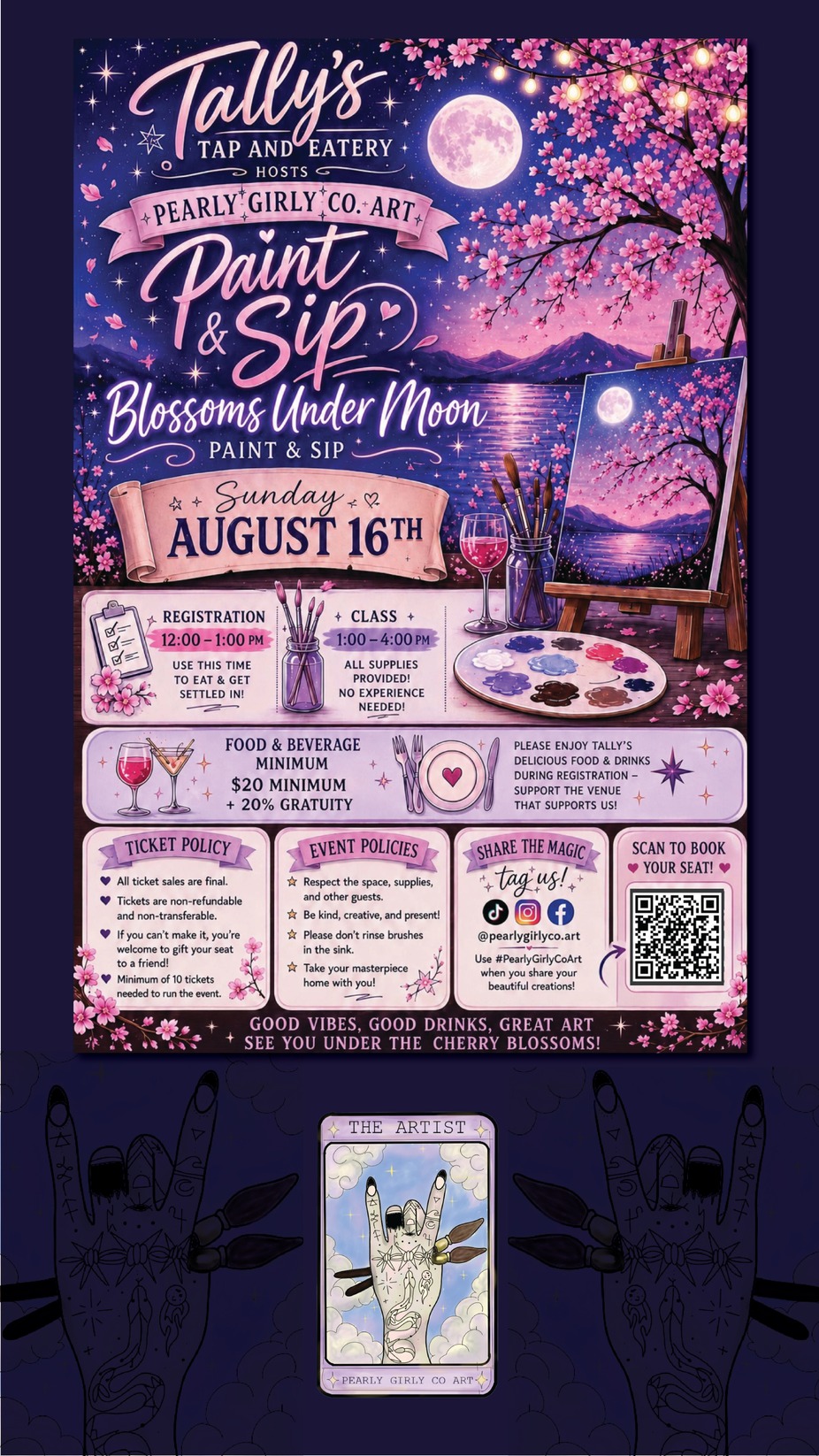 BLOSSOMS UNDER THE MOON - PAINT-N-SIP event photo