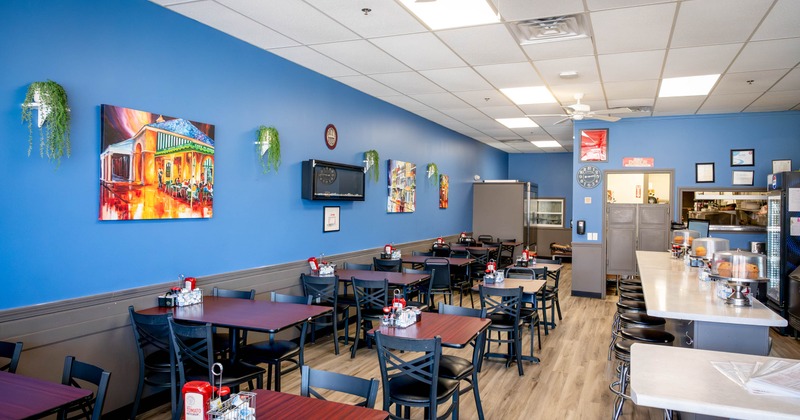 Restaurant interior, dining area