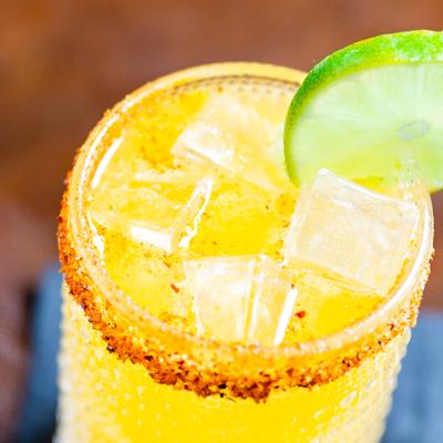 Paloma cocktail drink, closeup