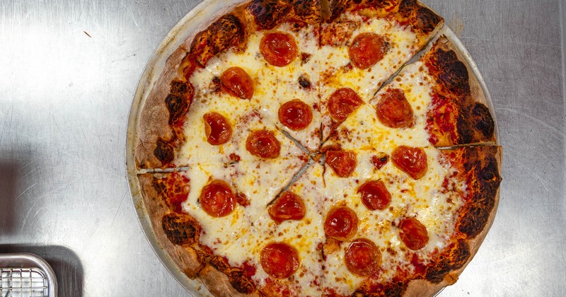 New York style pepperoni and cheese pizza