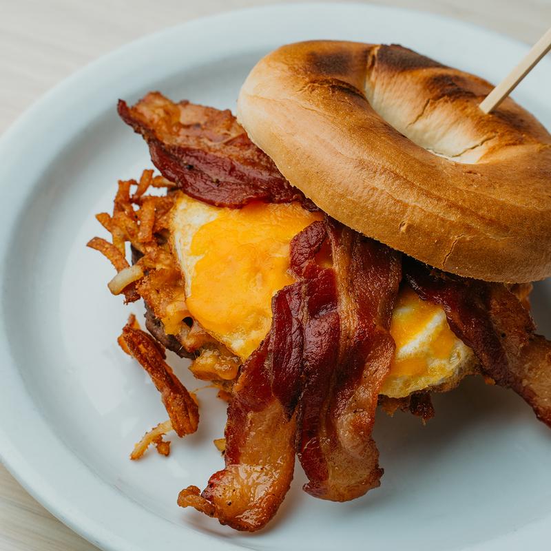 menu item 14 of 15, Breakfast Burger Sandwich