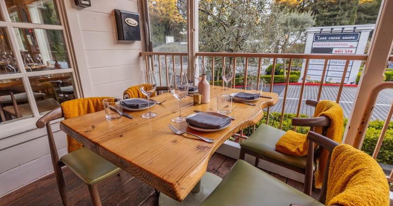Outdoor dining table