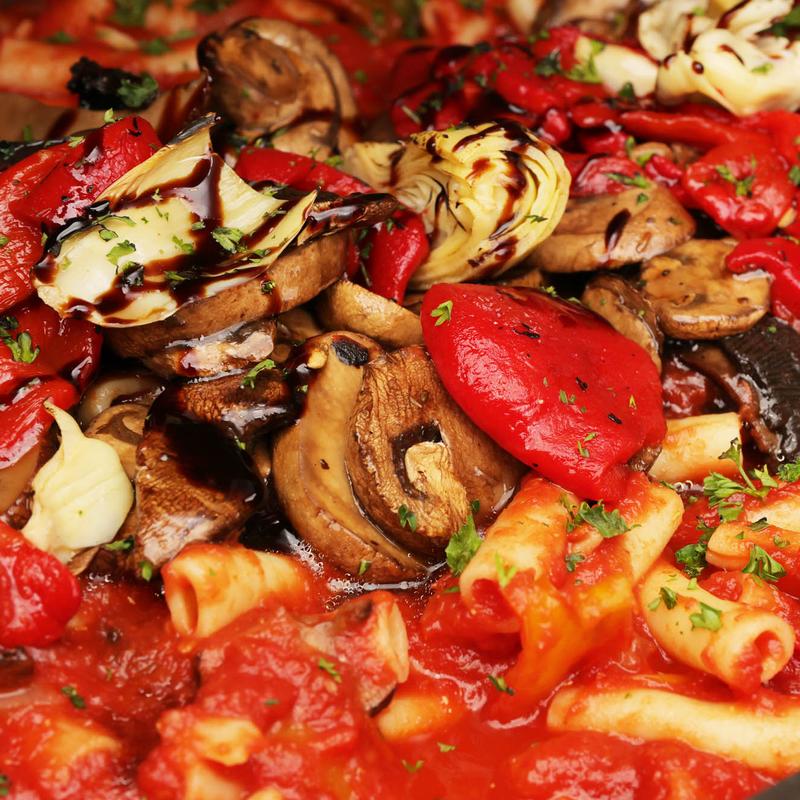 Vegetarian Baked Ziti With Button Mushrooms,  &  Artichoke photo