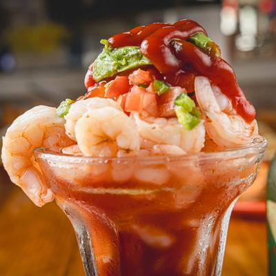 Shrimp cocktail.