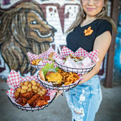 assortment of menu items.