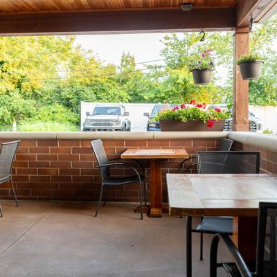 Exterior, covered terrace.