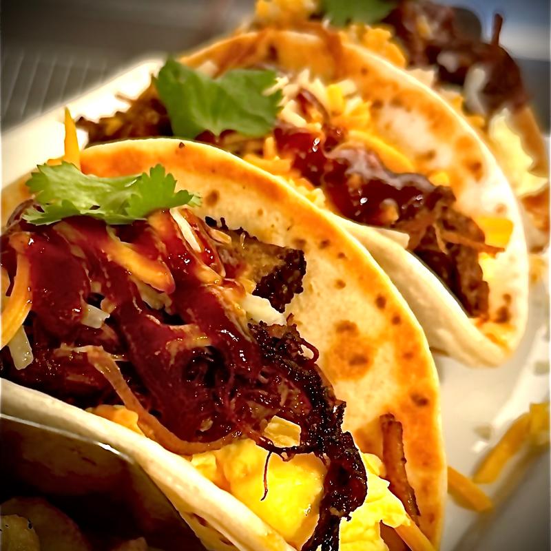 BBQ Pulled Bacon B-Fast Tacos photo