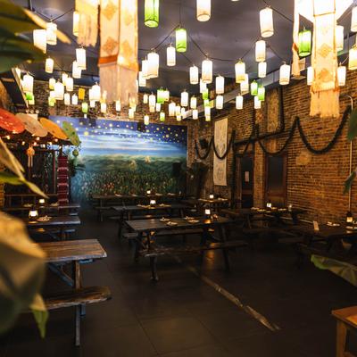 Interior, dining area.