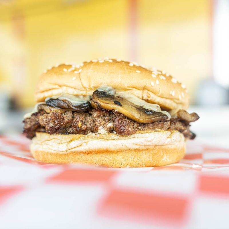 menu item 3 of 14, Mushroom Swiss Burger