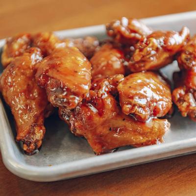 Chicken wings, closeup.