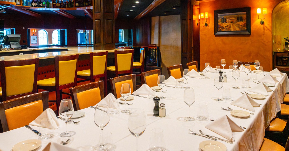 A large dining table ready for guests