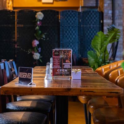Interior, table, chairs.