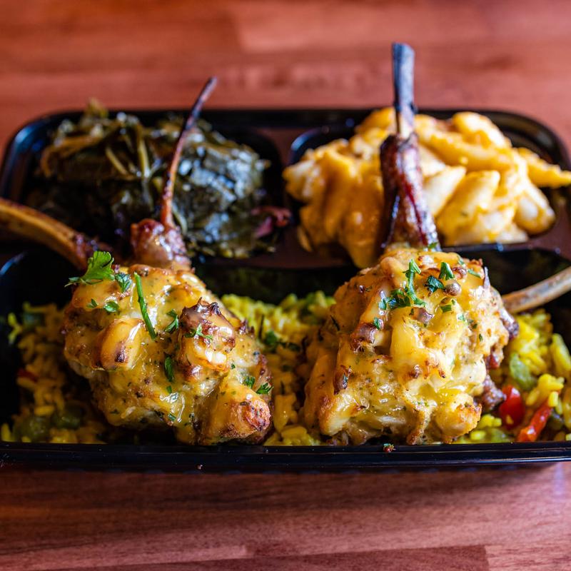 Lamb Chops Stuffed with Lump Crab Meat photo