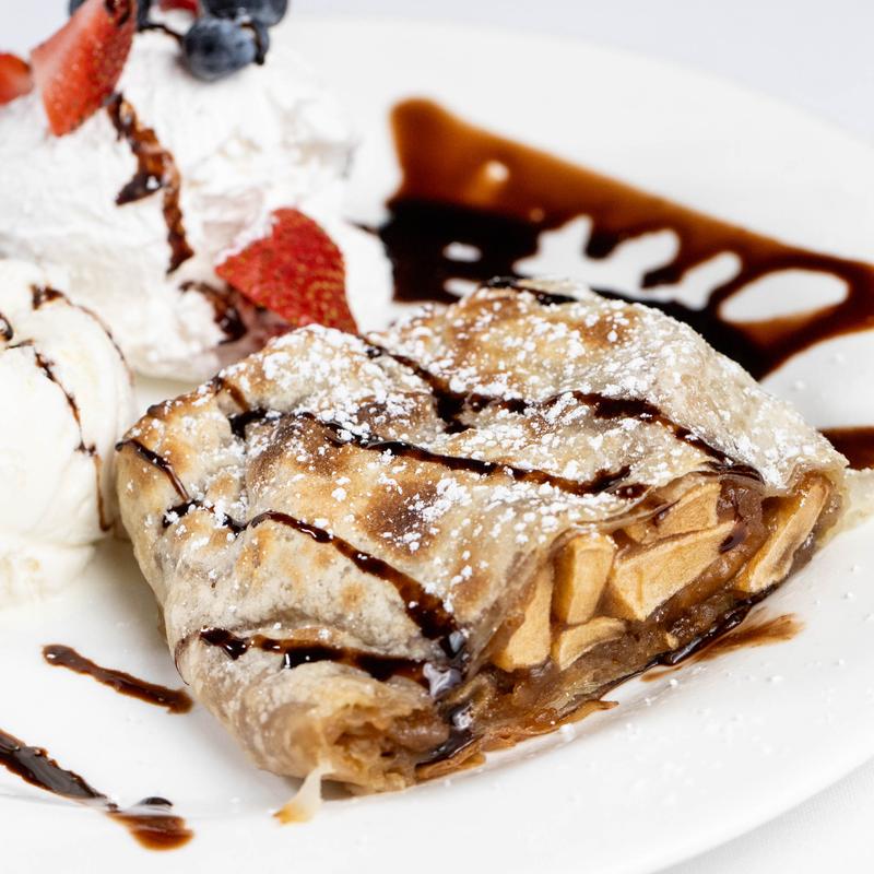 menu item 10 of 10, Old Fashioned Apple Strudel