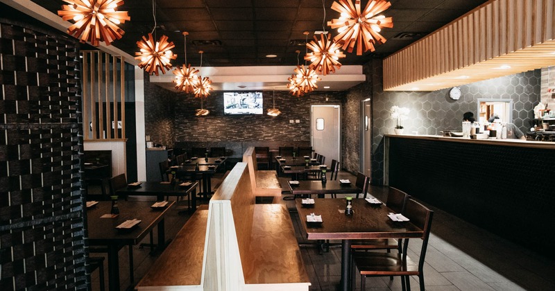 Interior, bar and seating area