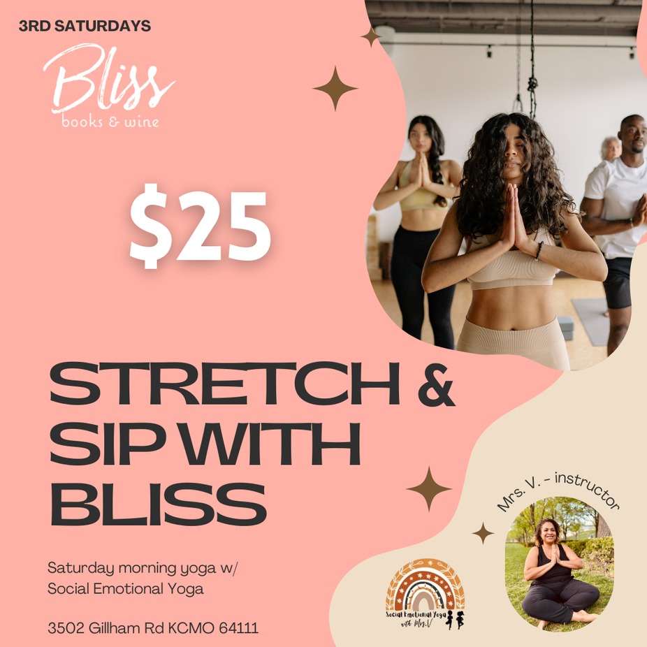 Stretch & Sip Yoga - 3rd Saturdays event photo