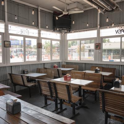 Interior seating space.