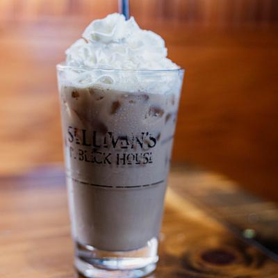 Irish coffee with whipped cream