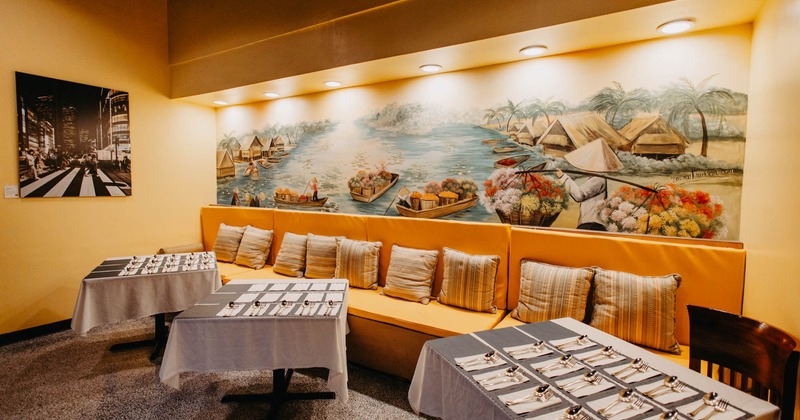 Interior seating area ready for guests