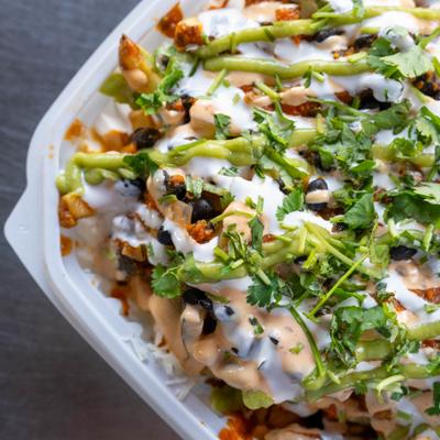 veggie fries close up.