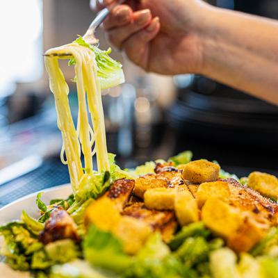 Chicken Caesar salad.