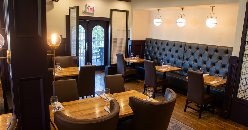 Interior, diner area, tables and chairs, booths