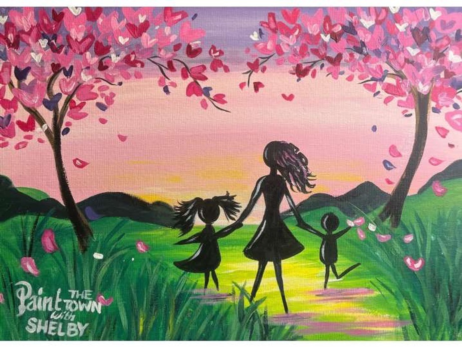 Paint & Sip at Troubadour: Spring Stroll with Mom event photo