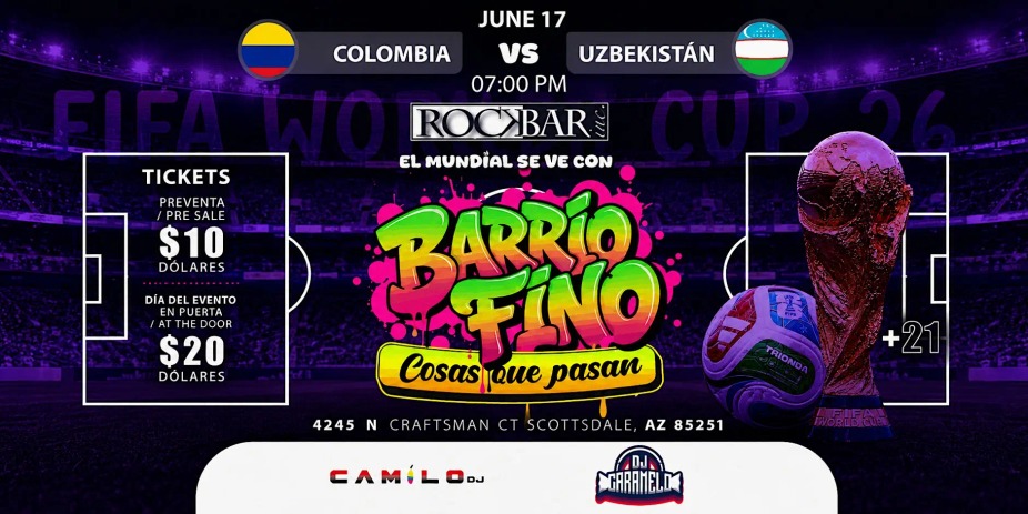 COLOMBIA vs UZBEKISTÁN WORLD CUP WATCH PARTY event photo