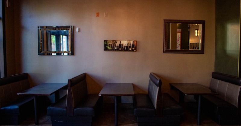 Interior, booth seating area
