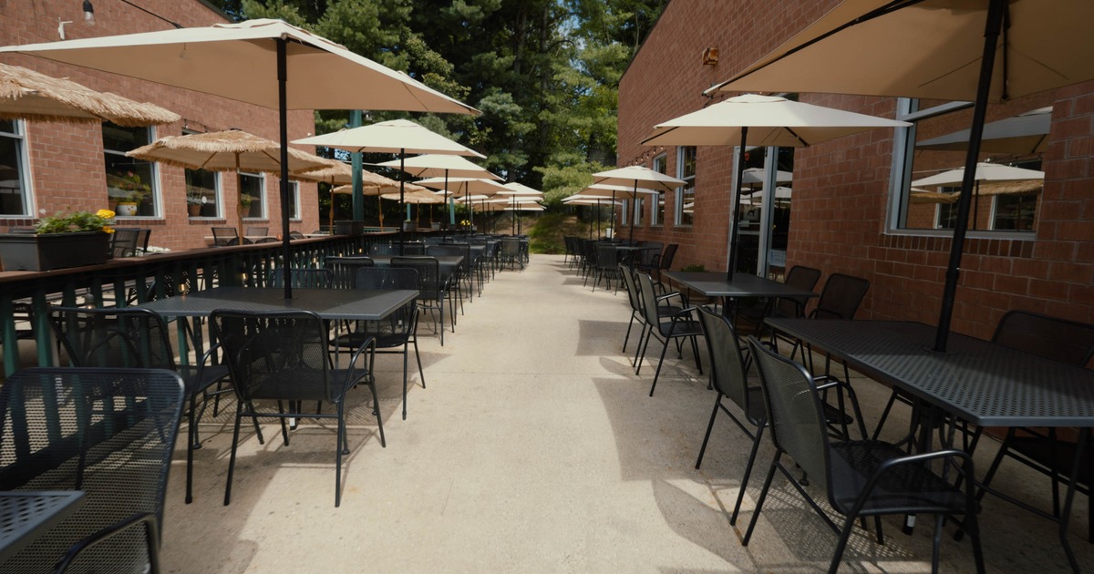 Exterior, tables and chairs
