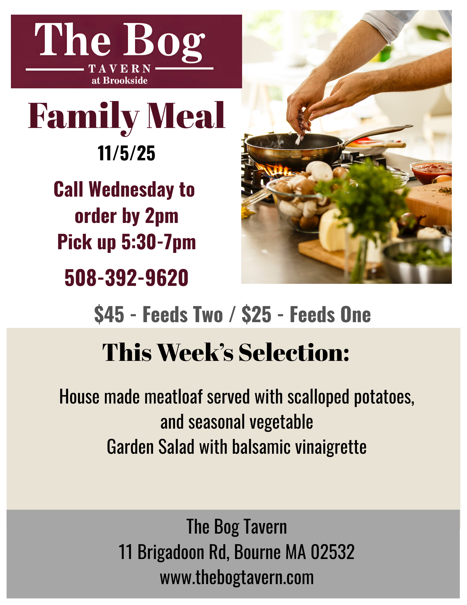 Wednesday Family Meal Selection